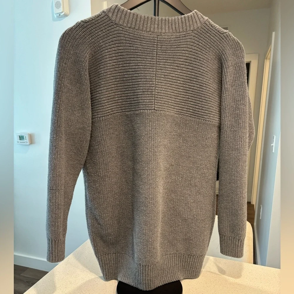 Athleta Gray Button-Up Chunky Cardigan, Size XXS